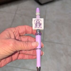 Purpke Custom Handmade  Ballpoint Pen with Charm